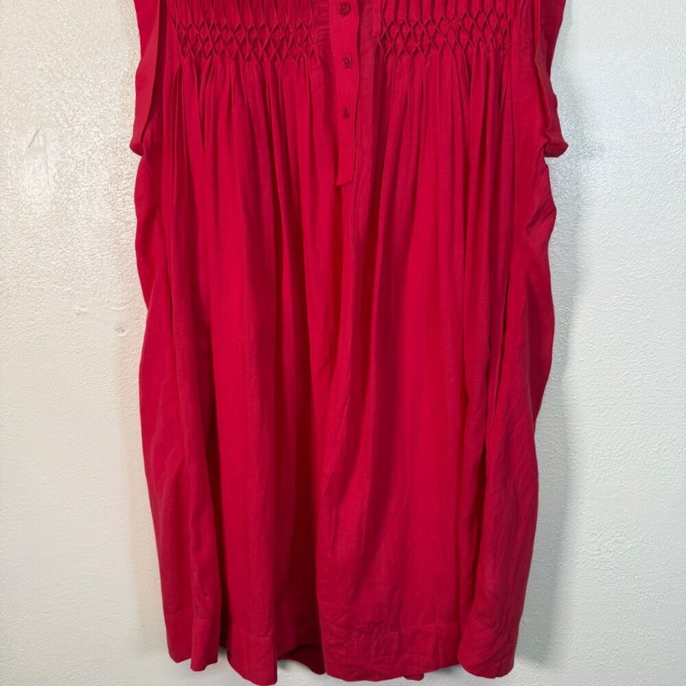 NWT Madewell Embroidered Donna Pleated Mini Dress Watermelon sz medium Pockets - Picture 14 of 16